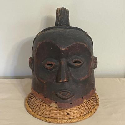 Lot 52 Carved Wooden African Helmet Mask