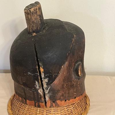 Lot 52 Carved Wooden African Helmet Mask