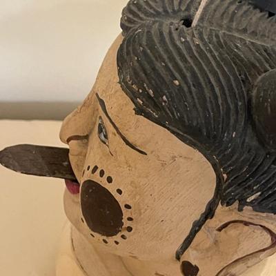Lot 61 Antique Burmese Animated Puppet Head Articulated Tongue