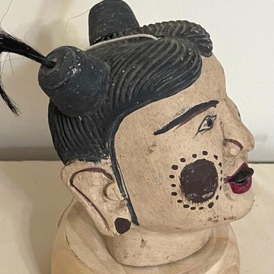 Lot 61 Antique Burmese Animated Puppet Head Articulated Tongue
