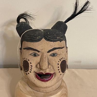 Lot 61 Antique Burmese Animated Puppet Head Articulated Tongue