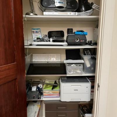 Lot 70 Office Supply Closet Apple iMac Computer 2 iPads Brother Printer + Lots More