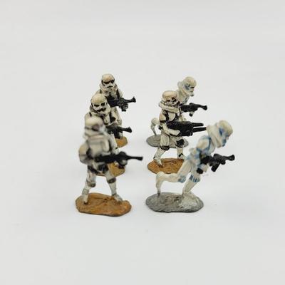 VINTAGE METAL STAR WARS DARTH VADER & STORM TROOPER MINATURES