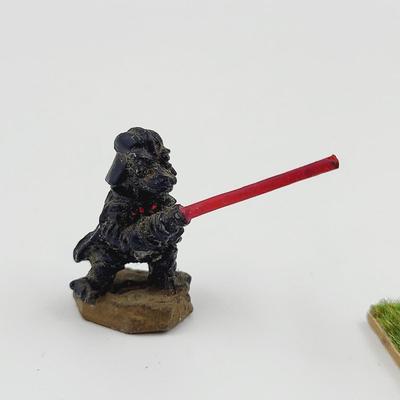 VINTAGE PEWTER "DUCK" AS CHARACTERS PAINTING MINATURES