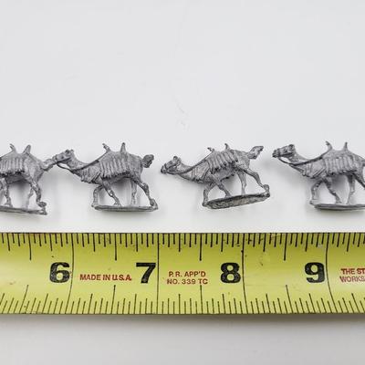 VINTAGE PEWTER CAMEL PAINTING MINATURES