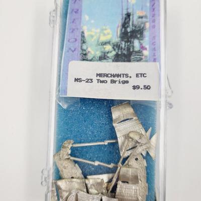TRITON 1/1200 SCALE MERCHANTS TWO BRIGS SHIP MINATURE