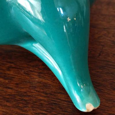 Vintage Green Teapot tea pot Poppy Trail by Metlox