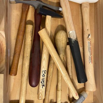 Lot 76 Craft Hammers & Mallets 10pcs