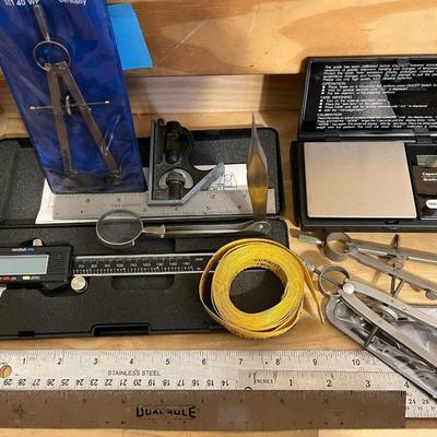 Lot 81 Caliper & Scale Drawing Equipment Rulers