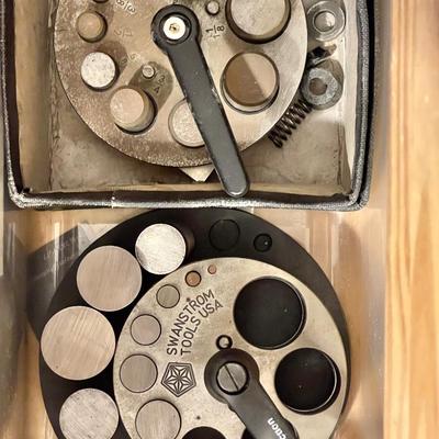Lot 82 Metal Disc Cutters (2) Metal Block Dapping Punches