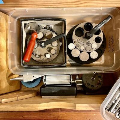 Lot 82 Metal Disc Cutters (2) Metal Block Dapping Punches