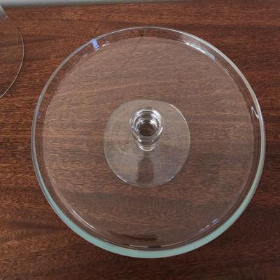 New / Old Stunning Glass Covered Pedestal Cake Plate