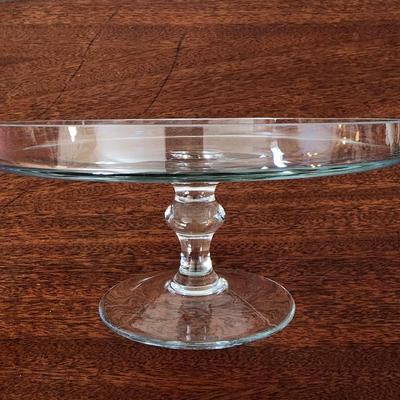 New / Old Stunning Glass Covered Pedestal Cake Plate
