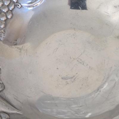 Wilton Pewter Large Bowl and Round Platter with Fruit Themed Rim