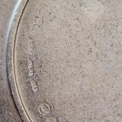 Wilton Pewter Large Bowl and Round Platter with Fruit Themed Rim