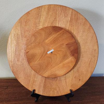 Never used - Huge 18" Diameter Solid Wood Charcuterie Meat & Cheese Board Lazy Suzan