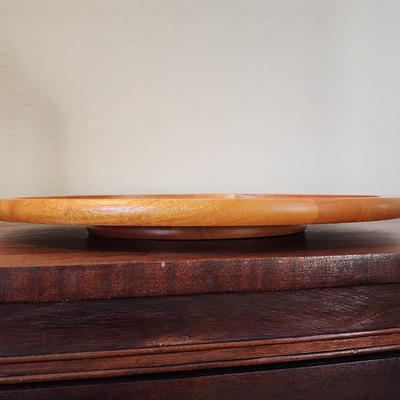 Never used - Huge 18" Diameter Solid Wood Charcuterie Meat & Cheese Board Lazy Suzan