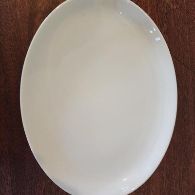 Russel Wright Iroquois Casual China MCM White Porcelain Serving Platters - Set of 2