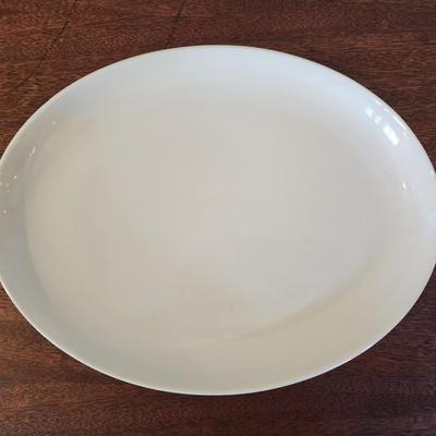 Russel Wright Iroquois Casual China MCM White Porcelain Serving Platters - Set of 2