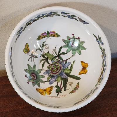 The Botanic Garden Portmeirion Passiflora Caerulea Passion Flower Large Salad / Fruit / Mixing Bowl - Never Used