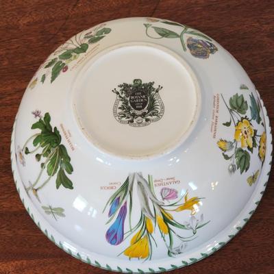 The Botanic Garden Portmeirion Passiflora Caerulea Passion Flower Large Salad / Fruit / Mixing Bowl - Never Used