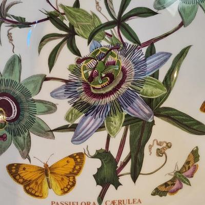 The Botanic Garden Portmeirion Passiflora Caerulea Passion Flower Large Salad / Fruit / Mixing Bowl - Never Used