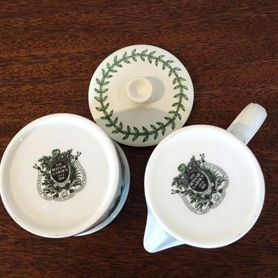 Portmeirion The Botanic Garden Lot: Creamer / Sugar, 3 Coffee cups, 6 - 7" saucers / small plates