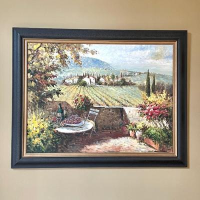 Original Canvas Vineyard Painting