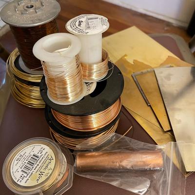 Lot 86 Assorted Metal For Jewelry Making Sheets Spools Copper Brass