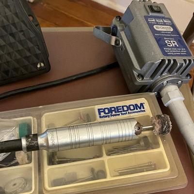 Lot 89 Foredom Dual Handpiece System w/SR Motor & Foot Control Buffing Polishing Sanding