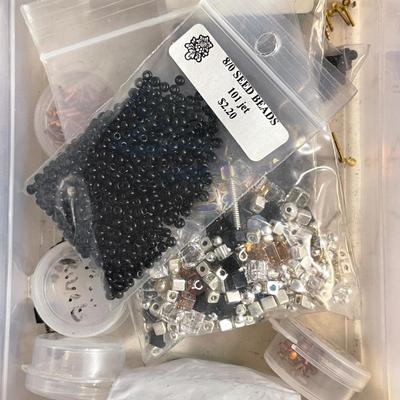 Lot 93 Plastic Craft Chest 24 Drawers Beads Doll Parts Stones