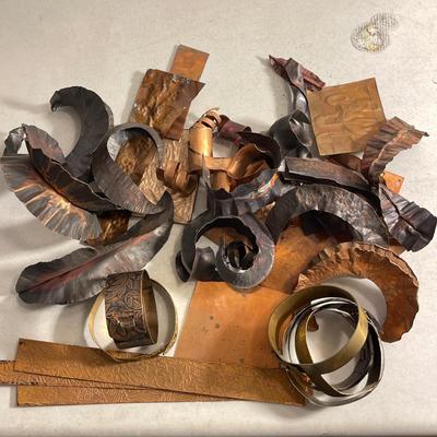 Lot 94 Group Hand Made Bracelets Complete & Incomplete Raw Metal