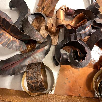 Lot 94 Group Hand Made Bracelets Complete & Incomplete Raw Metal