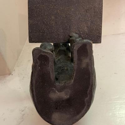 Lot 105 Metal Sitting Elephant Calling Card Holder