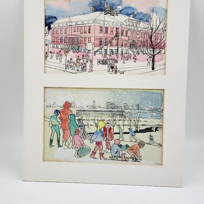 TOPEKA HISTORY - ORIGINAL WATERCOLOR - NO SIGNATURE