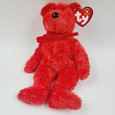 BEANIE BABY "SIZZLE" RED BEAR