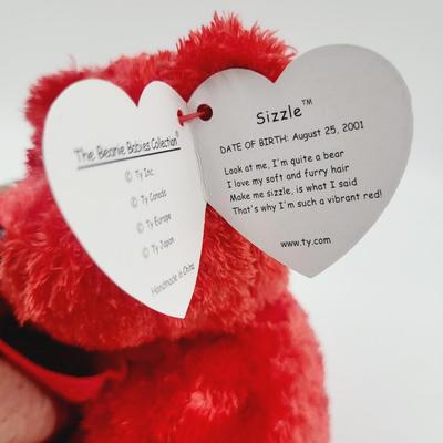 BEANIE BABY "SIZZLE" RED BEAR