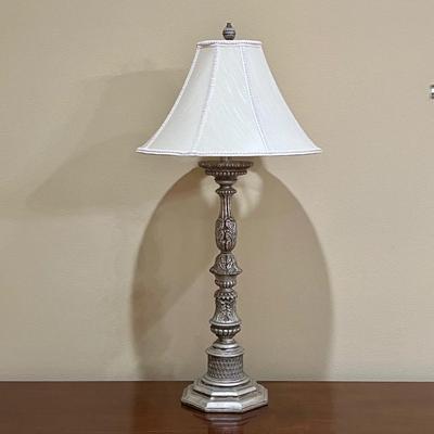 Silvery Distressed Table Lamp