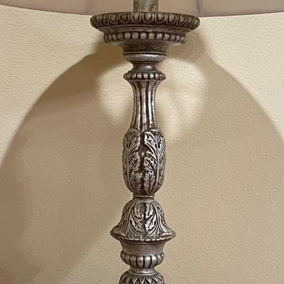 Silvery Distressed Table Lamp
