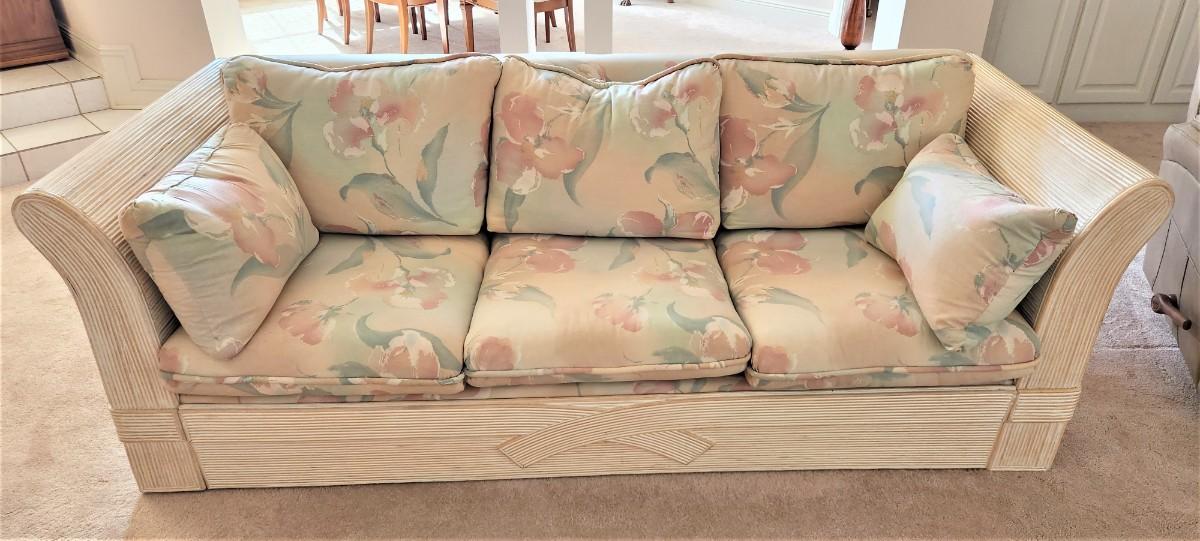 Lot 44 Vintage PROIMI Sofa beach house chic it's a sleeper