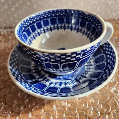 Societe Ceraminque Antique Cup and Saucer