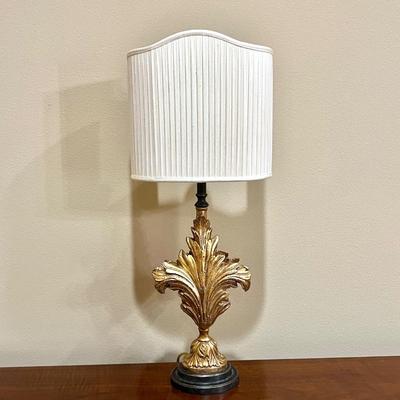 Golden Floral Table Lamp