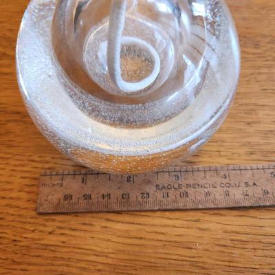 Heavy Glass Table Oil Lamp