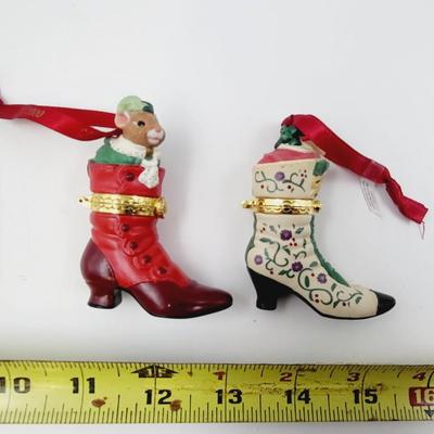 HALLMARK ORNAMENT FASHION AFOOT MICE ORNAMENT BUNDLE