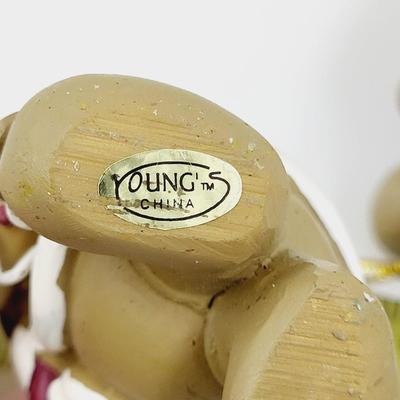 YOUNGS CHRISTMAS GINGERBREAD SNOWMEN COUPLE ORNAMENTS