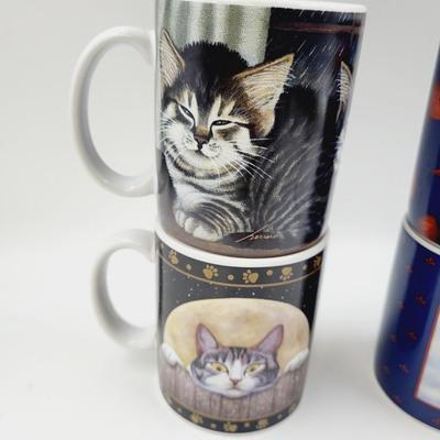 4 SET LANG & WISE FINE GIFTS CAT CUP BUNDLE