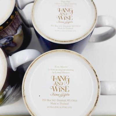 4 SET LANG & WISE FINE GIFTS CAT CUP BUNDLE