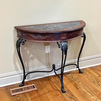 Wood & Iron Console Table