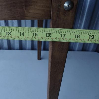 Mid Century Modern Danish BRDR. Furbo wooden side table, made in Denmark. Minor dents and scratches.