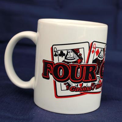 Set of 6 novelty gambling mugs; Tahoe, Las Vegas and Reno